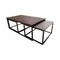 Alaterre Furniture Arcadia Acacia Wood 54" Coffee Table with Nesting Tables, Antiqued Mocha ANAR1175 - alternate 6